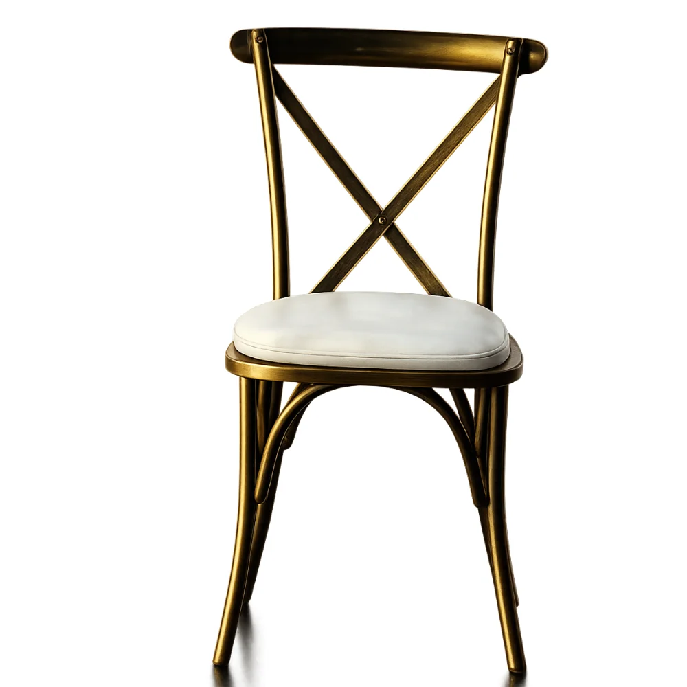 Cross Back Metal Chairs